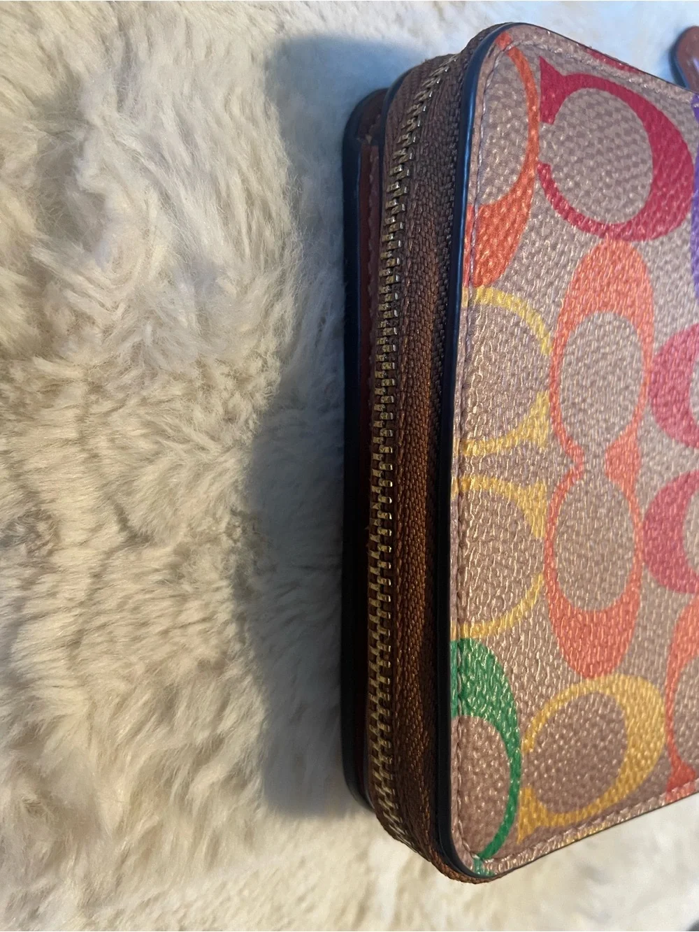 Coach Bill Fold Wallet in Multicolor Signature Canvas